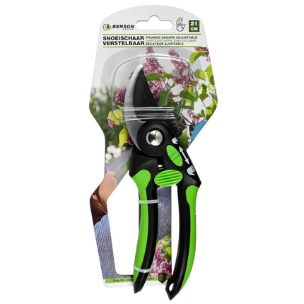 Snoeischaar 21 cm, Verstelbare Greep, Snijcapaciteit 12 mm, Bloemen & Struiken