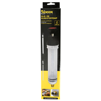 Olie- en vloeistofpomp 500 ml – Inhoud 500 CC, Max. vloeistof temperatuur 60ºC / 140ºF