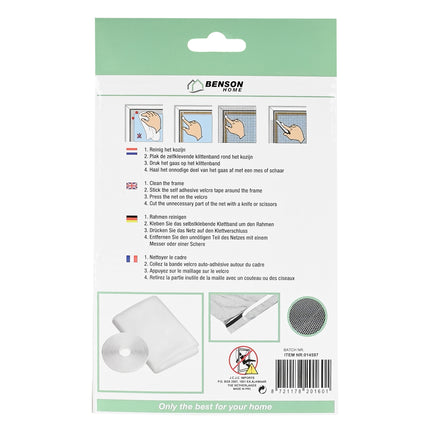 Horrengaas voor raam 130 x 150 cm wit – Afmeting 130 x 150 cm