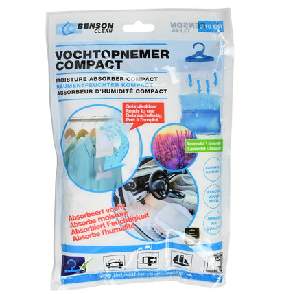 Lavendel Vochtopnemer 210g: bestrijdt schimmel en muffe geur.