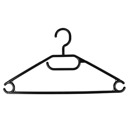 Kledinghangers kunststof 5 dlg zwart – Breedte 40,5 cm, 40,5 cm