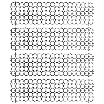 Kattenafweermatten 47,5x13x2,7 cm 4 dlg – Pinnen bovenzijde 15 mm, Pinnen onderzijde 5 mm