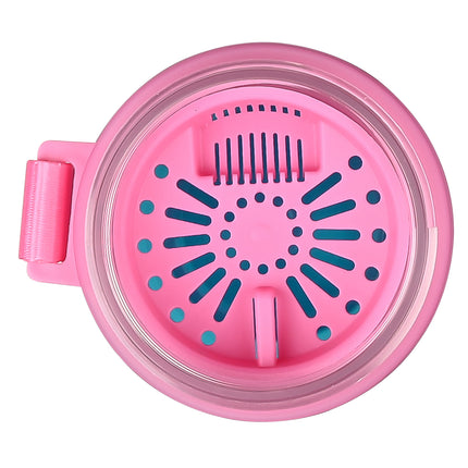 Drinkfles 750 ml blauw/ roze – Hoogte 25 cm, Diameter ø 7,5 cm, 25 cm, 7,5 cm