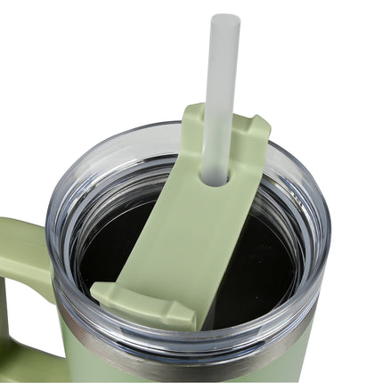 Thermosbeker 900 ml groen – Hoogte 24,5 cm, Diameter ø 8,9 - 7,2 cm, Inhoud 900 ml