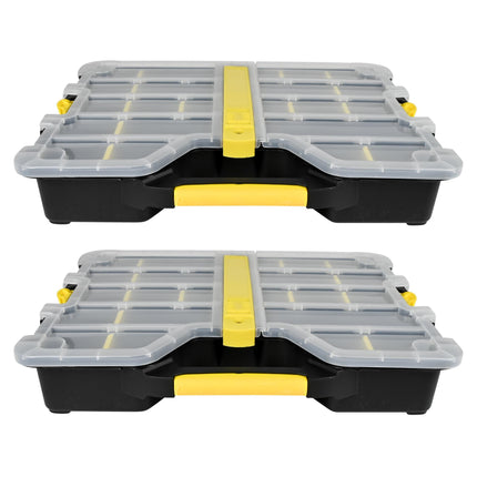 Opbergbox stapelbaar 2 dlg – Afmetingen (per opbergbox) 36,5 x 30 x 6 cm, 6 cm