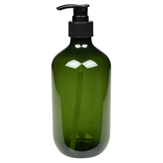 Zeepdispenser groen – Inhoud 500 ml, Diameter ø 7 cm, Hoogte 19 cm, 500 ml, 7 cm