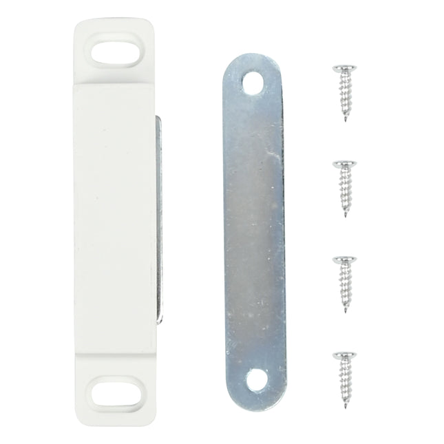 Magneetsnapper met sluitplaat 85 mm – Bevestigingsmateriaal 4 schroeven incl., Aantal 1 st