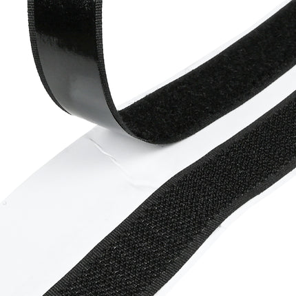 Klittenband zelfklevend zwart 4,5 m – Breedte 19 mm, 19 mm