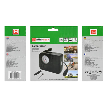 Compressor 12V 100 psi compact – Spanning DC12V, Cilinderdiameter 16 mm, Snoerlengte 2,5 m