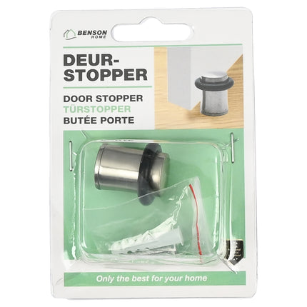 Deurstopper mini Zilver – Diameter 26.5 mm, Hoogte 27.5 mm, 26.5 mm, 27.5 mm