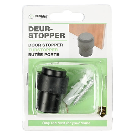 Deurstopper zwart – Diameter 30 mm, Hoogte 40 mm, 30 mm, 40 mm