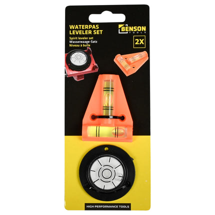 Waterpas leveler set 2 dlg – Materiaal Kunststof, Afmetingen 43 x 58 mm, 58 mm