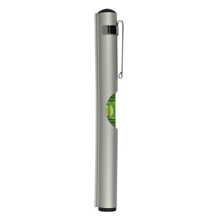 Waterpas pen alu met clip 13 cm – Model pen, Afmetingen ø13 mm x 13 cm, 13 mm