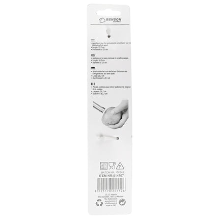 Appelboor – Lengte 20,2 cm, Doorsnede ø 2,1 cm, 20,2 cm, 2,1 cm