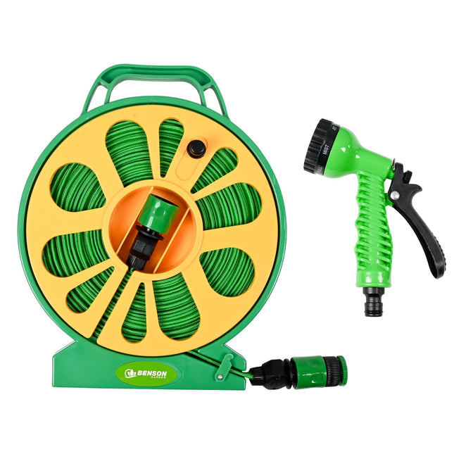 Tuinslangset 15 m op haspel compact – Lengte tuinslang 15 m, Lichtgewicht