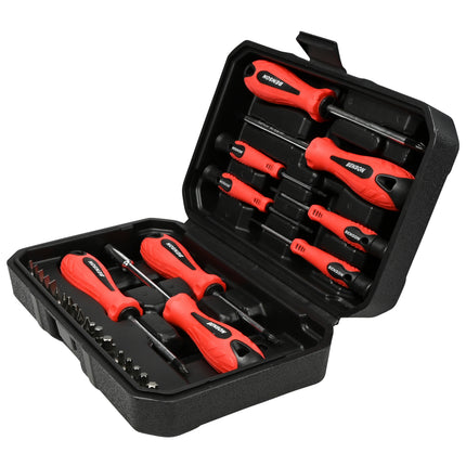 Schroevendraaier set in box 29 dlg – 2x Torx T15 en T20, 2x Pozidrive PZ1 en PZ2