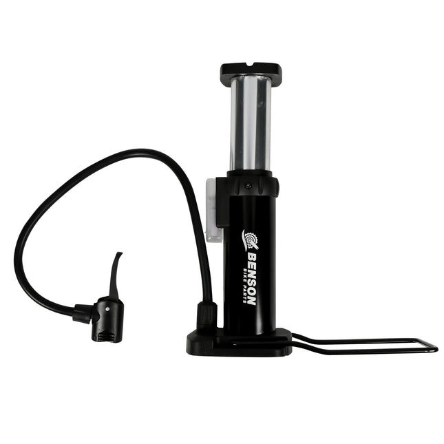 Voetpomp – Lengte slang ca. 40 cm, Druk max. 6 bar / 85 PSI, Gewicht ca. 310 g