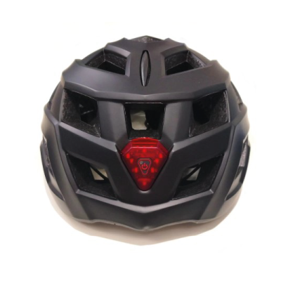 Fietshelm volwassenen met verlichting zwart L – Maat L, Hoofdomtrek 58-62 CM, 62 CM