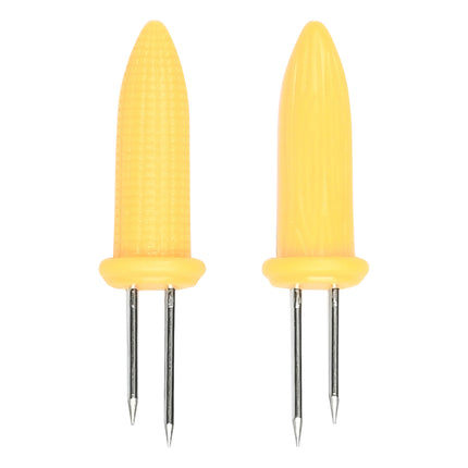 Maiskolfhouders 8 dlg – Lengte 6 cm, Materiaal roestvrijstaal en kunststof, 6 cm