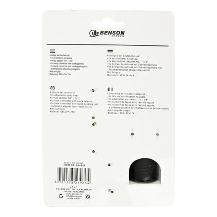 Waterkoppelset 1/2" 4 dlg soft grip