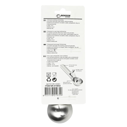 IJsschep RVS – Lengte 18 cm, Diameter ø 5 cm, Materiaal RVS, 18 cm, 5 cm