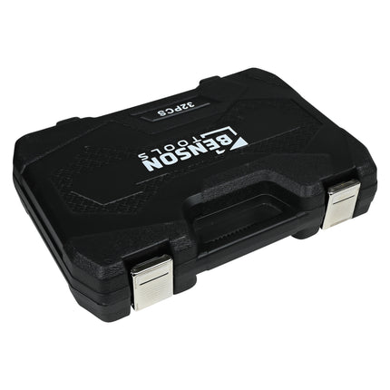 Dopsleutelset 32 dlg – Socket and accessory Carbon steel, mat finish, 32MM