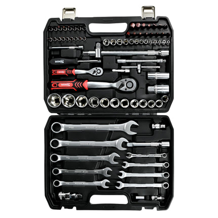 Gereedschapsset 82 dlg – 17 pcs 1/4 socket bits SL4,5.5,7 PH1,2 PZ1,2, 32MM, 22MM
