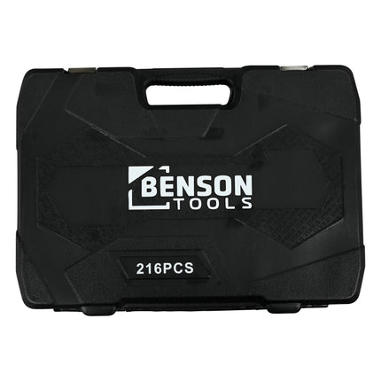 Gereedschapsset 216 dlg – Socket and accessory Carbon steel, Mat finish, 14mm, 10mm