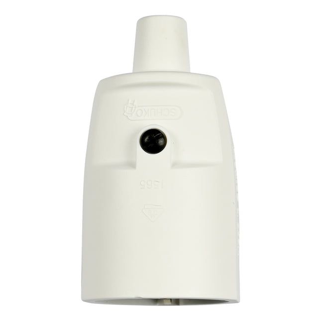Stekker PVC contra + RA wit – Voor DE BELGISCHE EN FRANSE MARKT