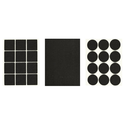 Antikrasvilt set 25 dlg zwart – Kleur zwart, 150 mm, 25 mm