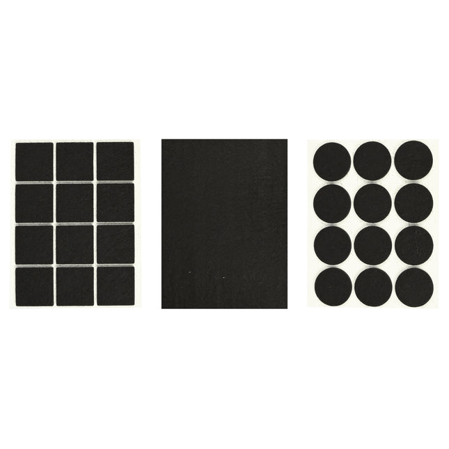 Antikrasvilt set 25 dlg zwart – Kleur zwart, 150 mm, 25 mm