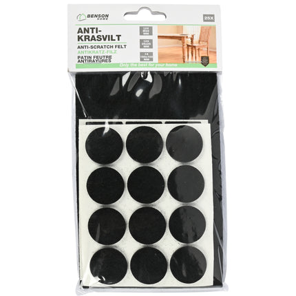 Antikrasvilt set 25 dlg zwart – Kleur zwart, 150 mm, 25 mm