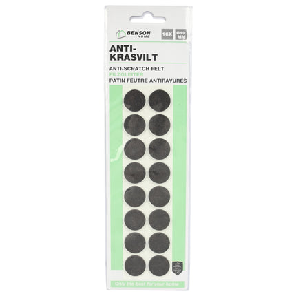 Antikrasvilt ø19 mm 16 dlg bruin – Maat ø19 mm, Aantal 16 st
