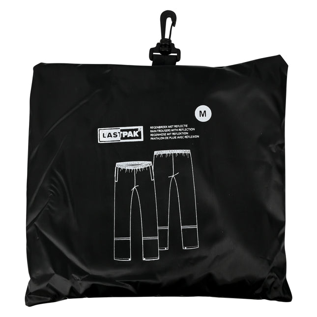 Regenbroek zwart met reflectie maat XXXL – Materiaal polyester