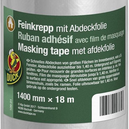 Schilderstape met afdekfolie 1400 mm x 18 m – 18 meter