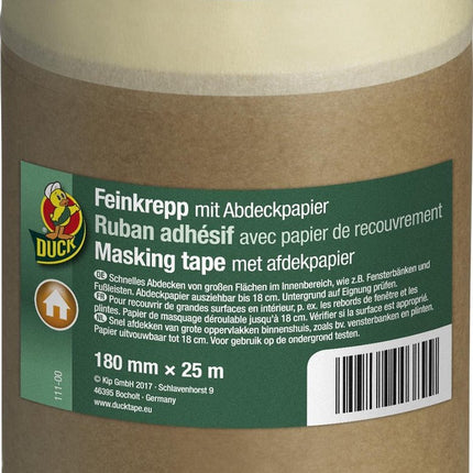 Schilderstape met afdekpapier 180 mm x 25 m – 25 meter