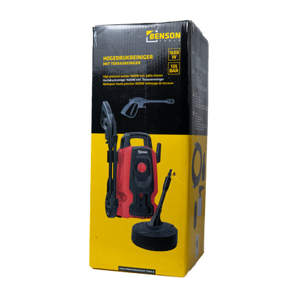 Hogedrukreiniger 1600W incl. terrasreiniger – Nom. power 1600W, Nom./ max druk 90/135 bar