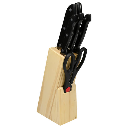 Messenblok 7 dlg – Koksmes 32,3 cm, Vleesmes 30 cm, Vismes 24,5 cm, Hobbymes 22 cm