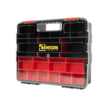 Opbergbox 21 vak 29 x 6 x 23 cm – Afmetingen 29 × 6 × 23 cm