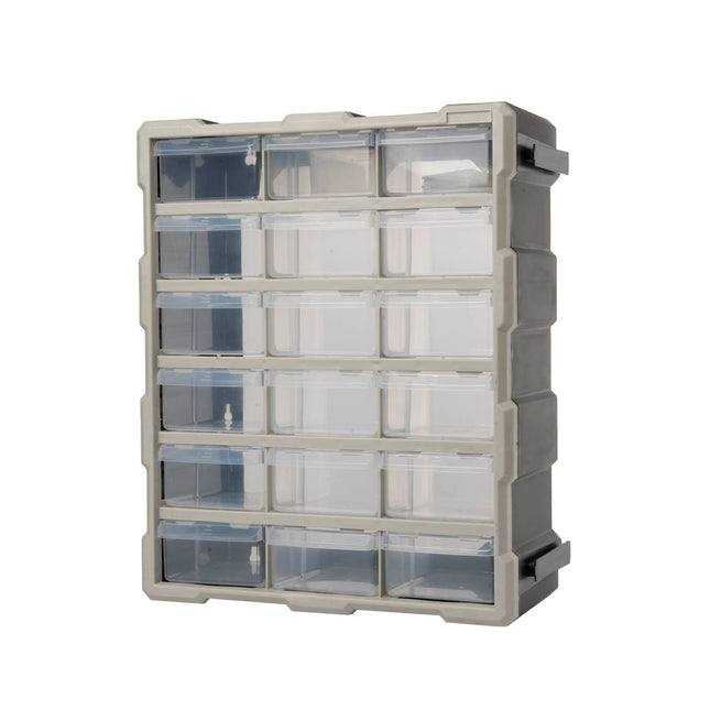 Opbergbox 18 vak 38,1 x 46,5 x 15,8 cm – Afmetingen 38,1 × 46,5 × 15,8 cm
