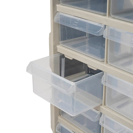 Opbergbox 18 vak 38,1 x 46,5 x 15,8 cm – Afmetingen 38,1 × 46,5 × 15,8 cm