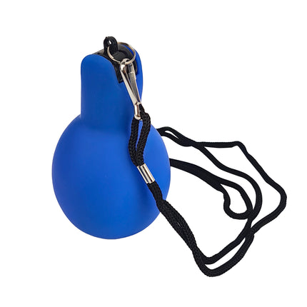 Handfluit blauw – Afmeting fluitje 4,5 x 1,7 cm, Lengte koord 45 cm, 1,7 cm, 45 cm