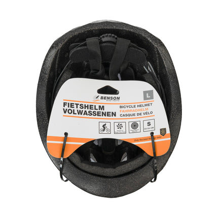 Fietshelm volwassenen maat L (58-61 cm) donker grijs – Hoofdomtrek 58-61 cm