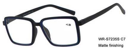 Leesbril Bilbao zwart/blauw display
