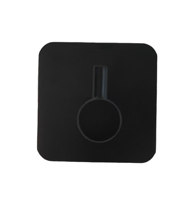 Haak metaal zelfklevend zwart – Afmetingen 4,5 x 4,5 x 3 cm, Kleur zwart, 3 cm