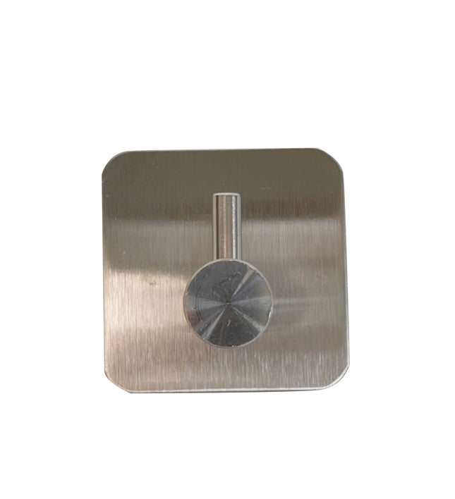 Haak metaal zelfklevend zilver – Afmetingen 4,5 x 4,5 x 3 cm, Kleur zilver, 3 cm