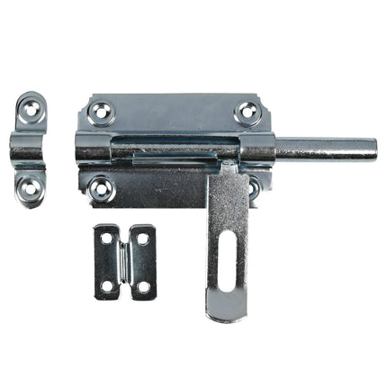 Deurschuif 90 mm met slotplaat – Schuiflengte ca. 90 mm, Materiaal Metaal, Compact