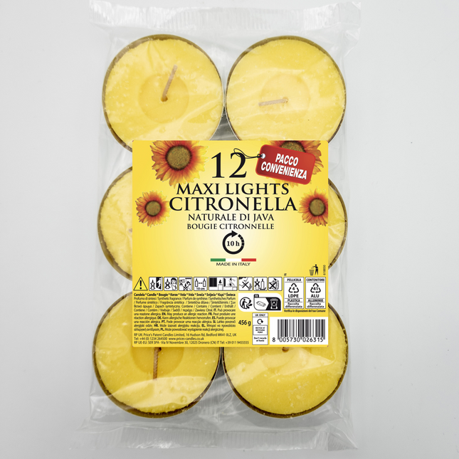 Citronella kaars 12 dlg
