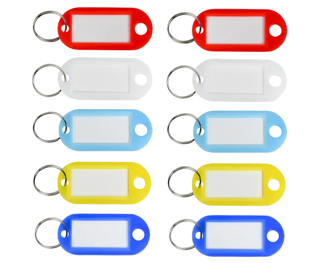 Sleutellabel 10 dlg - Stevig Plastic met Beschrijfbaar Label