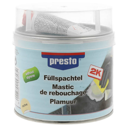 Presto Polyesterplamuur 1 kg - Sneldrogend, Schuurvriendelijk, TÜV-getest